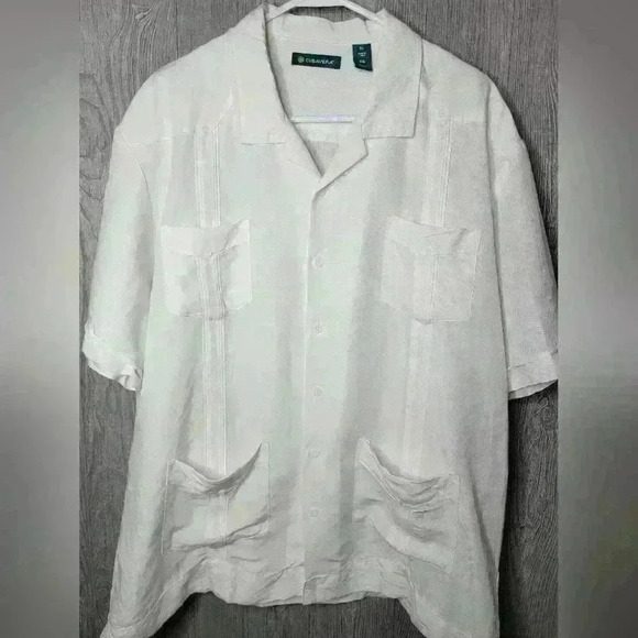 Men's Cream Cubavera Guayabera. - Picture 1 of 5